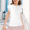 Custom Personalized Girls Ruffle Sleeve Tops