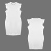 Custom Individualized Ruffled Bodycon Round Neck Dress