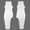 Custom Individualized Sleeveless Backless Hollow Slit Maxi Dress