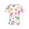 Women's All Over Print T-shirt USA Size (T40) Collar solid color