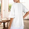Custom Individualized V-Neck Ruffle Puff Sleeve T Shirts