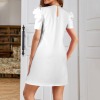 Custom Personalized Puff Sleeve Keyhole Back Dress