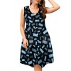 Round-Neck Buttoned Pocket Dress