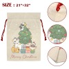 3 Pack Santa Claus Drawstring Bags (One-Sided Printing)