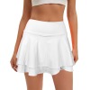 Custom Personalized High Waist Layered Ruffle Zip Pocket Sports Skirts