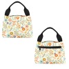 Portable Lunch Bag-Black Handle-Aluminum foil Inside (1742)