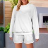 Custom Personalized Long Sleeve Fleece Sweatshirt & Drawstring Shorts Set