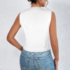 Custom Specialized Women's V-Neck Sleeveless Button Pocket Vest