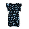 Round-Neck Puff-Sleeve Short-Sleeved Dress