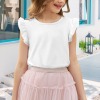 Custom Personalized Girls Ruffle Sleeve Tops