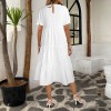 Custom Personalized Ruffle Puff Sleeve High Waist Maxi Dress