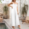 Custom Personalized Sleeveless Wide Leg Pocket Long Jumpsuit
