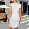 Custom Individualized Ruffled Bodycon Round Neck Dress