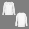 Custom Individualized V Neck Button Long Sleeve T-Shirt