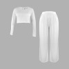 Custom Individualized Women's Round Neck Pocket Long Pajama Sets