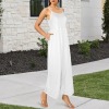 Custom Personalized Round Neck Pleated Cami Jumpsuit