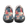 Slip-on Canvas Women's Shoes Model 019(Two Shoes With Different Printing)