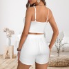 Custom Individualized Backless Crop Cami Top & High Waist Drawstring Shorts Set