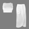 Custom Personalized Crop Tank Top & High Waist Skirt Sets