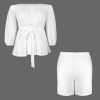 Custom Specialized Off Shoulder Belted Top & Shorts Set