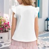 Custom Personalized Girls Ruffle Sleeve Tops