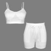 Custom Individualized Backless Crop Cami Top & High Waist Drawstring Shorts Set