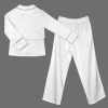 Custom Personalized Women's Long Sleeve Tie Waist Pocket Flannel Pajama Set