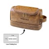 Yellow Brown PU Toiletry Bag (Front Custom)（Made In USA）