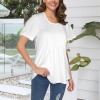 Custom Personalized Round Neck Pleated Short Sleeve T-Shirt