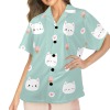Women's V-Neck Short Pajama Top(Sets 11)