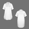 Custom Personalized Short Sleeve Button Front Shirt Dress