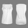 Custom Individualized Women's Sleeveless Button V Neck Tank Tops