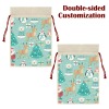 3 Pack Santa Claus Drawstring Bags (Two Sides Printing)