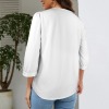 Custom Individualized Women's Half Sleeve V Neck Blouse