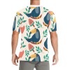 Men's All Over Print Crew Neck T-Shirt(T40-2) Collar solid color
