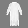 Custom Personalized Lapel Lantern Long Sleeve Button Tie Waist Maxi Dress