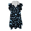 Lotus-Leaf Sleeve Dress