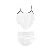 Women's High Waisted Double Ruffle Bikini Set