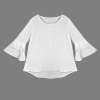 Custom Personalized Crew Neck Layered Flare Sleeve Blouse