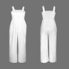 Custom Personalized Sleeveless Wide Leg Pocket Long Jumpsuit