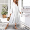 Custom Individualized V-Neck Tassel Long Sleeve Maxi Dress