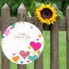 Round Wood Door Hanging Sign 9.84''