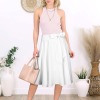Custom Personalized High Waist Bowknot Front A-line Skirt