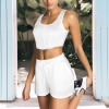 Custom Personalized Crew Neck Tank Top & Drawstring Pocket Shorts Set