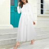 Custom Personalized Round Neck Long Sleeve Belted Maxi Dress