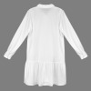 Custom Specialized Lapel Button Long Sleeve Pleated Shirt Dress