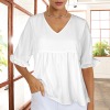 Custom Individualized V-Neck Ruffle Puff Sleeve T Shirts