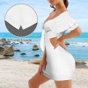 Custom Personalized Off Shoulder Knotted Short Sleeve Romper