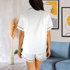 Custom Personalized Women's Lapel Pocket Button Short Pajama Sets