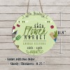 Round Wooden Door Sign 11.8''